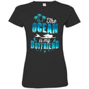 Mermaid T-Shirt The Ocean Is My Boyfriend For Funny Girl Who Loves Mermad T-Shirt Gifts CustomCat