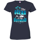 Mermaid T-Shirt The Ocean Is My Boyfriend For Funny Girl Who Loves Mermad T-Shirt Gifts CustomCat