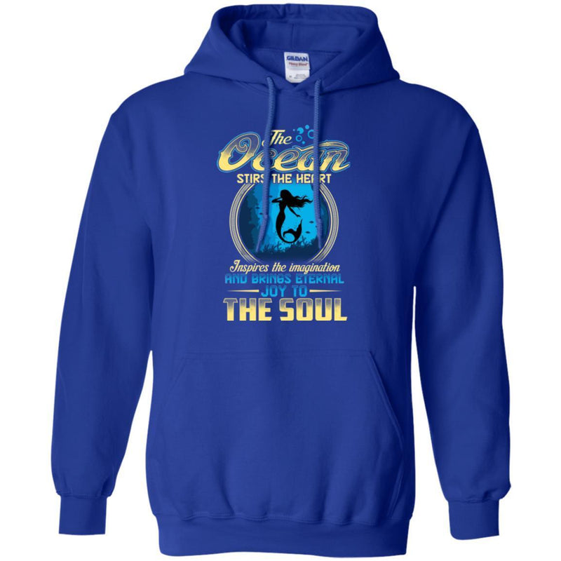 Mermaid T-Shirt The Ocean Stirs The Heart & Brings Eternal Joy To Soul Tee Shirt CustomCat