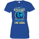Mermaid T-Shirt The Ocean Stirs The Heart & Brings Eternal Joy To Soul Tee Shirt CustomCat
