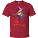 Mermaid T-Shirt Witch Mermaid Is Riding A Broom With Her Cat Mermaid T-Gifs For Girls In Halloween CustomCat