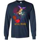 Mermaid T-Shirt Witch Mermaid Is Riding A Broom With Her Cat Mermaid T-Gifs For Girls In Halloween CustomCat