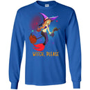 Mermaid T-Shirt Witch Mermaid Is Riding A Broom With Her Cat Mermaid T-Gifs For Girls In Halloween CustomCat