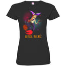 Mermaid T-Shirt Witch Mermaid Is Riding A Broom With Her Cat Mermaid T-Gifs For Girls In Halloween CustomCat