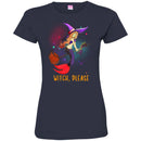 Mermaid T-Shirt Witch Mermaid Is Riding A Broom With Her Cat Mermaid T-Gifs For Girls In Halloween CustomCat