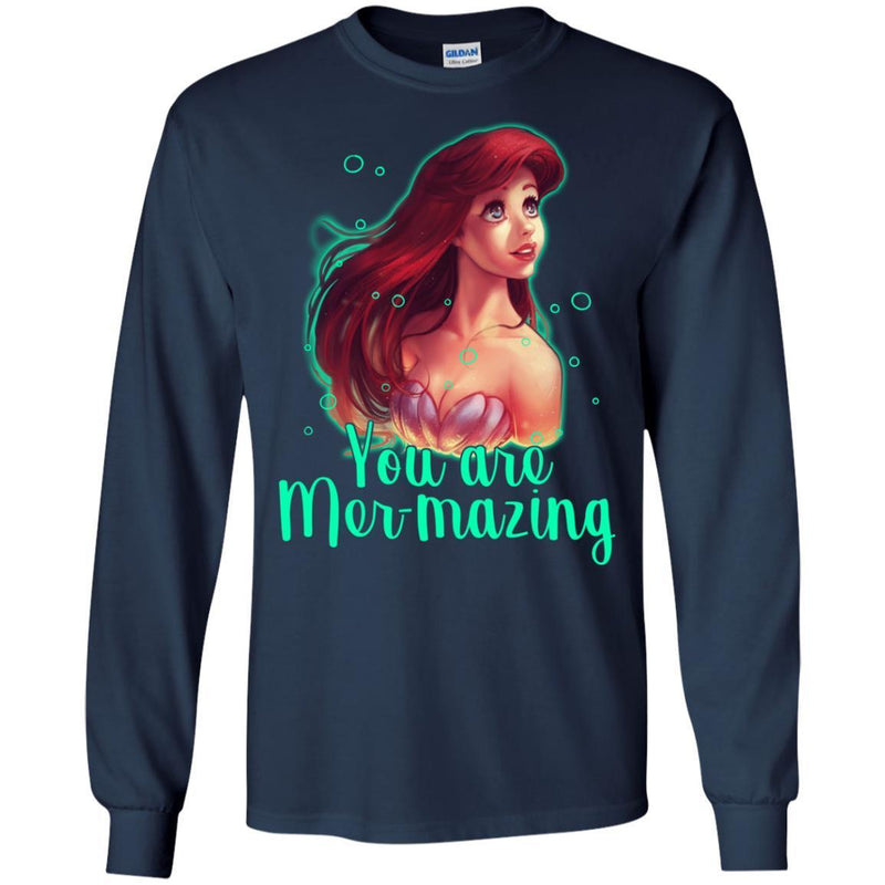 Mermaid T-Shirt You Are Mer-Mazing, Beautiful Mermaid Amazing Mermazing T Shirt CustomCat