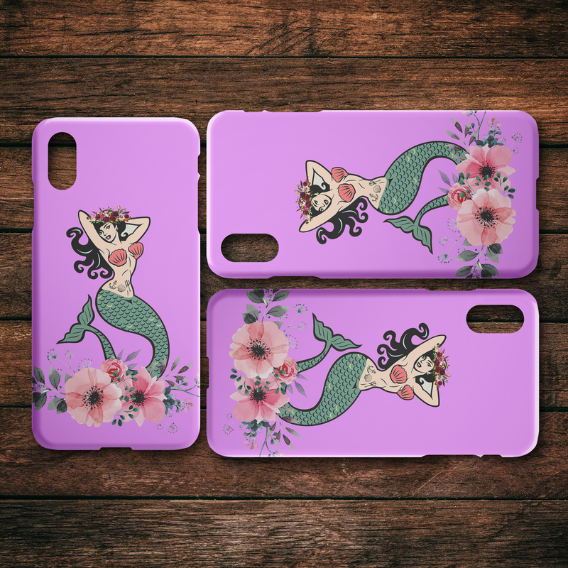 Mermaid Tattoos And Flower Mermaid iPhone Case teelaunch