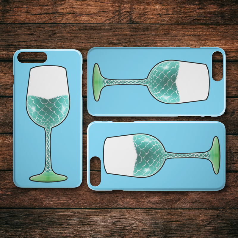 Mermaid Wine With Mermaid Scales iPhone Case teelaunch