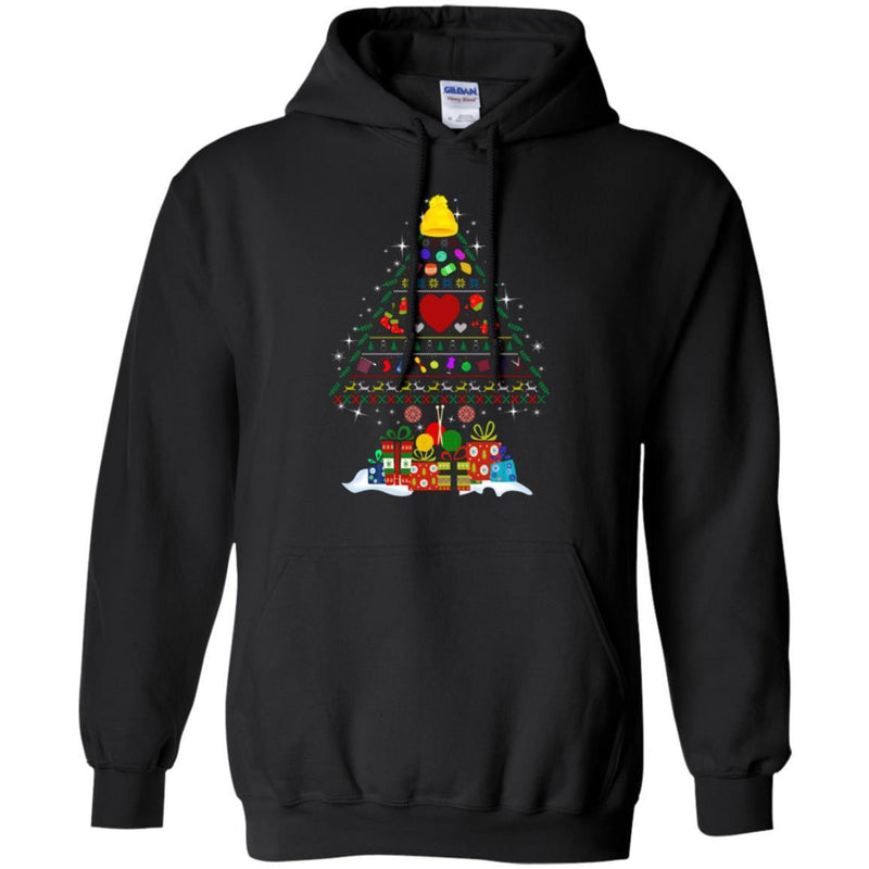 Merry Christmas Knit Tree Funny Gifts T Shirts CustomCat