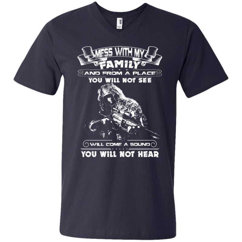 Mess With My Family Veterans T-shirts & Hoodie for Veteran's Day CustomCat