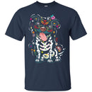 Mexican Festival Pitbull Bone Colorful Pattern Skull Funny Gift Lover Dog Tee Shirt CustomCat