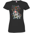 Mexican Festival Pitbull Bone Colorful Pattern Skull Funny Gift Lover Dog Tee Shirt CustomCat