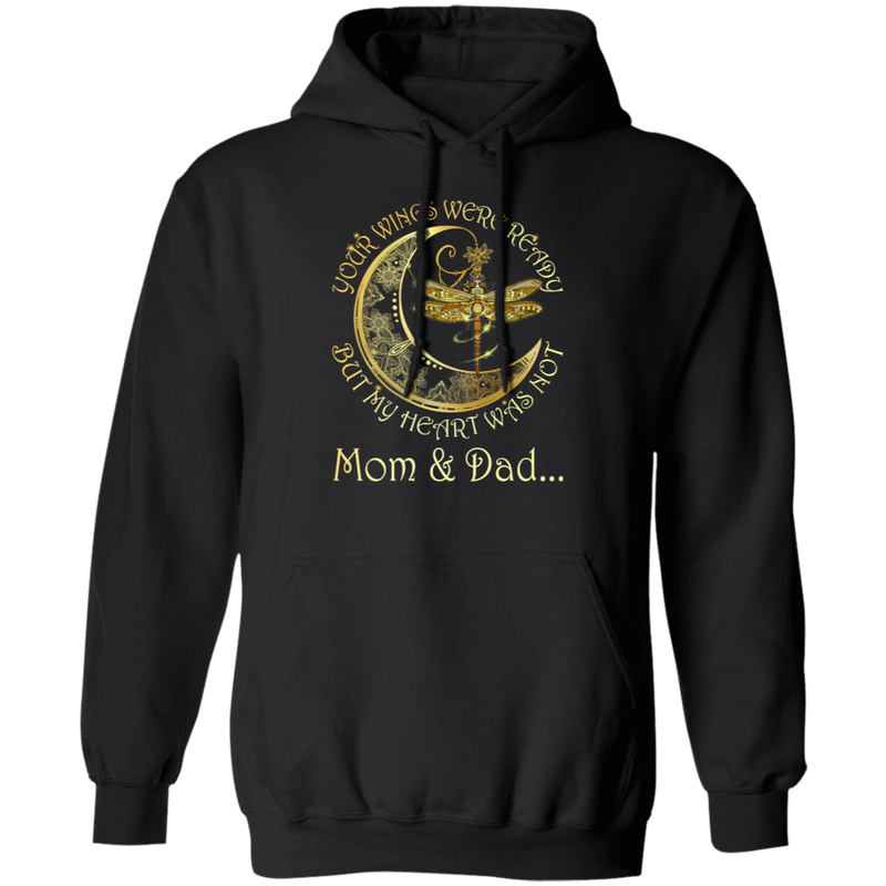 Mom And Dad Your Wings Were Ready But My Heart Was Not Guardian Angel T-shirt CustomCat