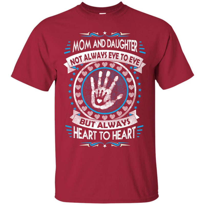 Mom and Daughter Heart To Heart T-shirts CustomCat