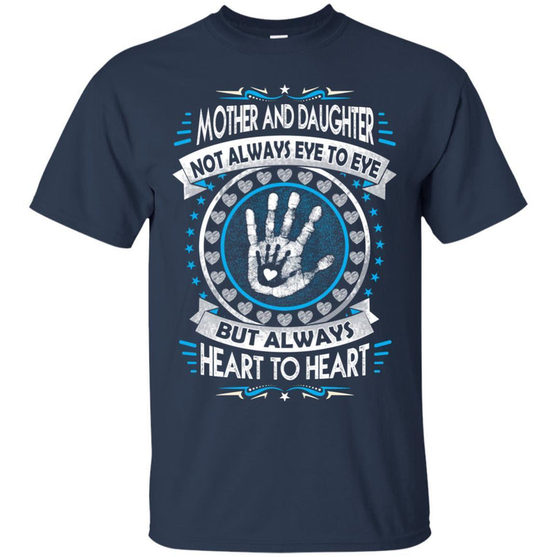 Mother and Daughter Heart To Heart T-shirts CustomCat