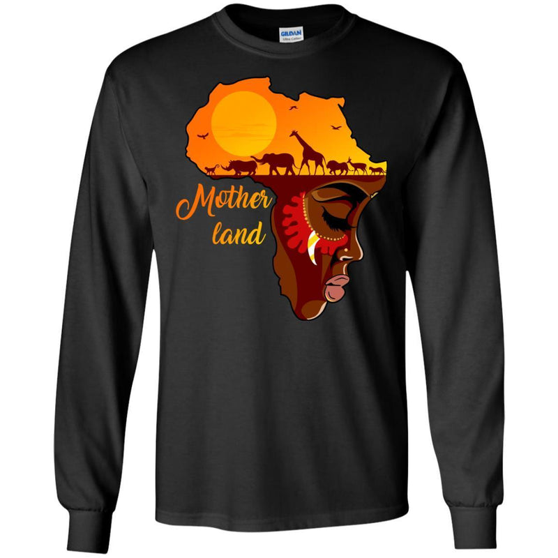 Mother Land T-shirt for African American Girls CustomCat