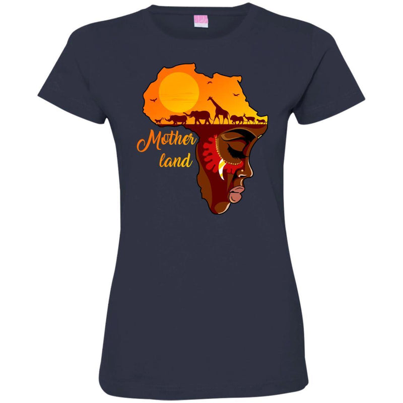 Mother Land T-shirt for African American Girls CustomCat