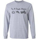 Motocross T Shirt I'm A Simple Woman Coffee Pizza Motocross Shirts CustomCat