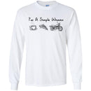 Motocross T Shirt I'm A Simple Woman Coffee Pizza Motocross Shirts CustomCat