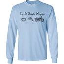 Motocross T Shirt I'm A Simple Woman Coffee Pizza Motocross Shirts CustomCat