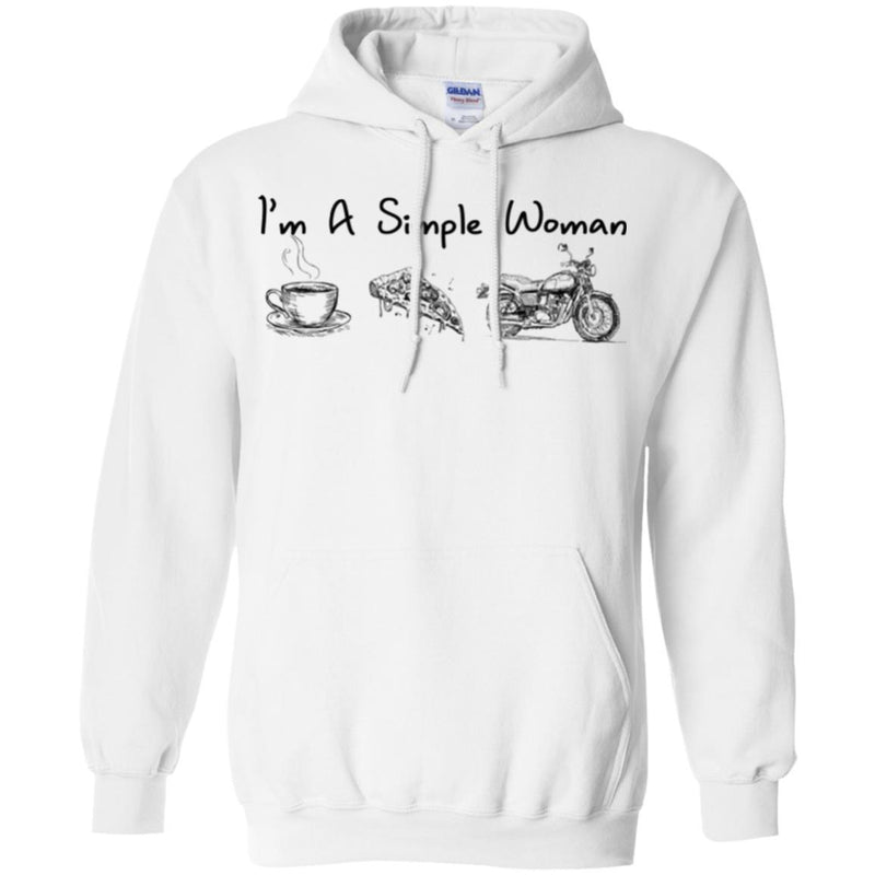 Motocross T Shirt I'm A Simple Woman Coffee Pizza Motocross Shirts CustomCat