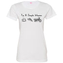 Motocross T Shirt I'm A Simple Woman Coffee Pizza Motocross Shirts CustomCat