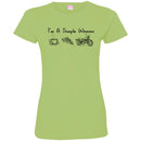 Motocross T Shirt I'm A Simple Woman Coffee Pizza Motocross Shirts CustomCat