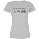 Motocross T Shirt I'm A Simple Woman Coffee Pizza Motocross Shirts CustomCat
