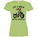 Motorcycle T-Shirt Just A Woman Who Loves Motorcycle Gitf Tees Shirt CustomCat