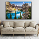 Mountain Range Color Personalized Multi-Names Premium Canvas Family - CANLA75 - CustomCat