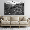 Mountain Range Road Multi Names Premium Canvas Crossroads Personalized Canvas Wall Art Black And White, Family Street Sign Family Name Art Family - CANLA75 - CustomCat