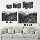 Mountain Range Road Multi Names Premium Canvas Crossroads Personalized Canvas Wall Art Black And White, Family Street Sign Family Name Art Family - CANLA75 - CustomCat