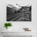Mountain Range Road Multi Names Premium Canvas Crossroads Personalized Canvas Wall Art Black And White, Family Street Sign Family Name Art Family - CANLA75 - CustomCat