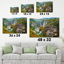 Mountain Range Trees Lake Multi Names Premium Canvas Crossroads Personalized Canvas Wall Art Black And White, Family Street Sign Family Family - CANLA75 - CustomCat