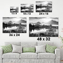 Mountain Range Trees Lake Multi Names Premium Canvas Crossroads Personalized Canvas Wall Art Black And White, Family Street Sign Family Family - CANLA75 - CustomCat