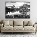 Mountain Range Trees Lake Multi Names Premium Canvas Crossroads Personalized Canvas Wall Art Black And White, Family Street Sign Family Family - CANLA75 - CustomCat
