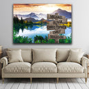 Mountain Range Trees Lake Multi Names Premium Canvas Crossroads Personalized Canvas Wall Art - Family Street Sign Family Name Art Canvas Family - CANLA75 - CustomCat