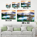 Mountain Range Trees Lake Multi Names Premium Canvas Crossroads Personalized Canvas Wall Art - Family Street Sign Family Name Art Canvas Family - CANLA75 - CustomCat