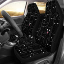 Multi Black Cats Car Seat Covers (Set Of 2) interestprint