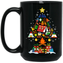 Multi Camping Tool Shaped as Christmas Tree Printed on Coffee Mug CustomCat