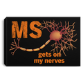 Multiple Sclerosis Canvas Gets On My Nerver Canvas Wall Art Decor