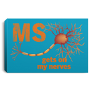 Multiple Sclerosis Canvas Gets On My Nerver Canvas Wall Art Decor