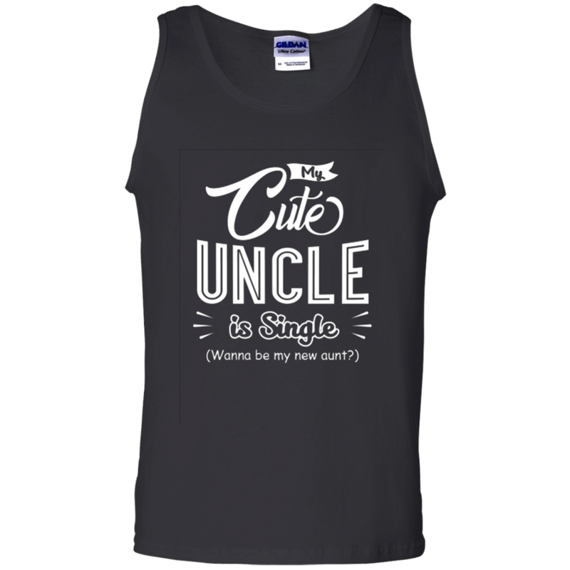 My cute uncle is single funny T-shirts CustomCat