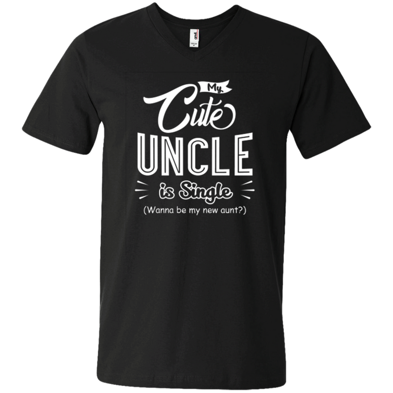 My cute uncle is single funny T-shirts CustomCat