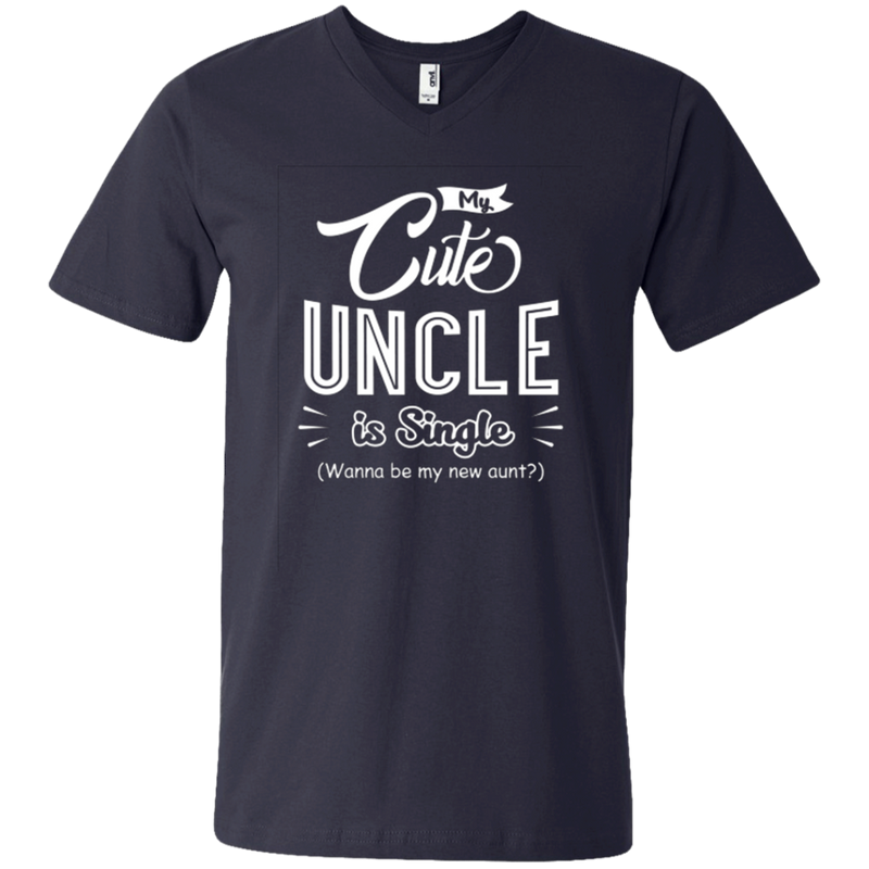 My cute uncle is single funny T-shirts CustomCat