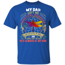 My Dad Left Me Beautiful Memories Dragonfly Angel T-Shirt CustomCat