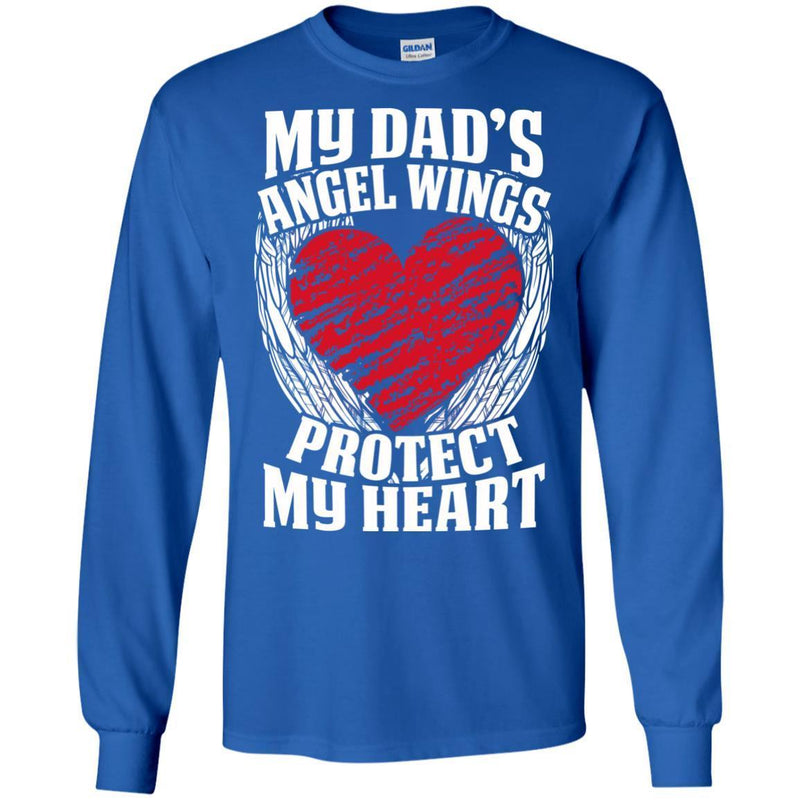 My Dad's Angel Wings Protect My Heart T-shirts CustomCat