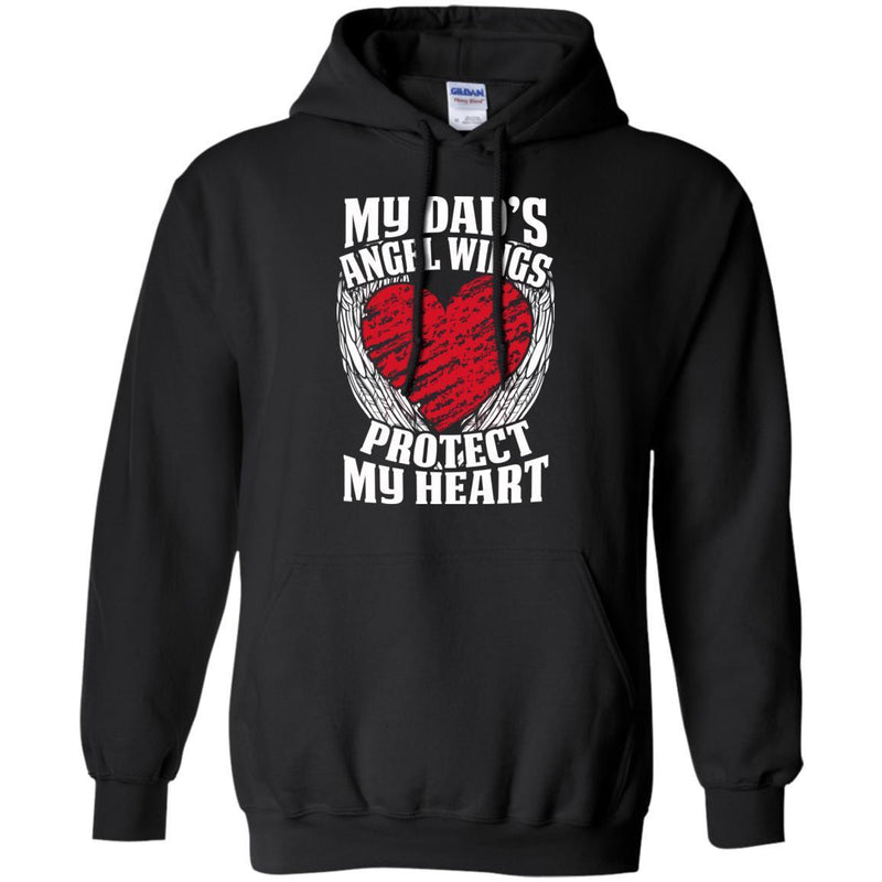 My Dad's Angel Wings Protect My Heart T-shirts CustomCat