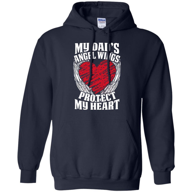 My Dad's Angel Wings Protect My Heart T-shirts CustomCat