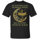 My Daughter Is My Guardian Angel She Watches Over My Back Dragonfly Angel T-shirt CustomCat